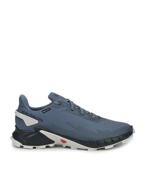 salomon men's alphacross 4 gtx trail china blue running shoes