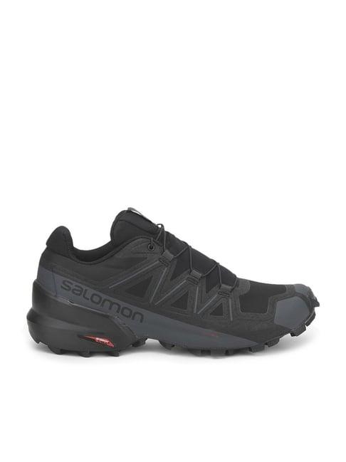salomon men's speedcross 5 trail black running shoes