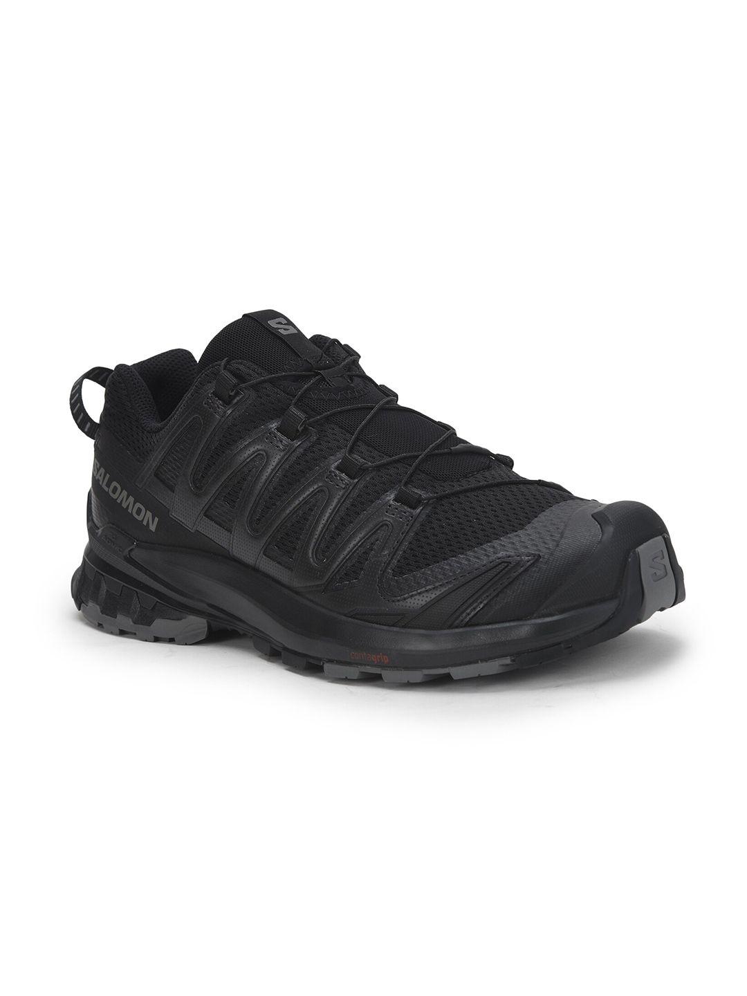 salomon men black running shoes