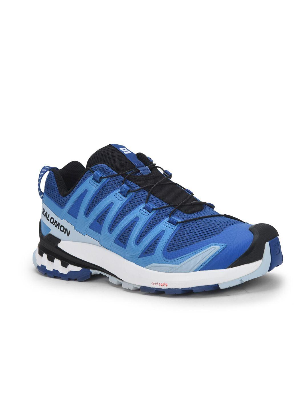 salomon men blue running shoes