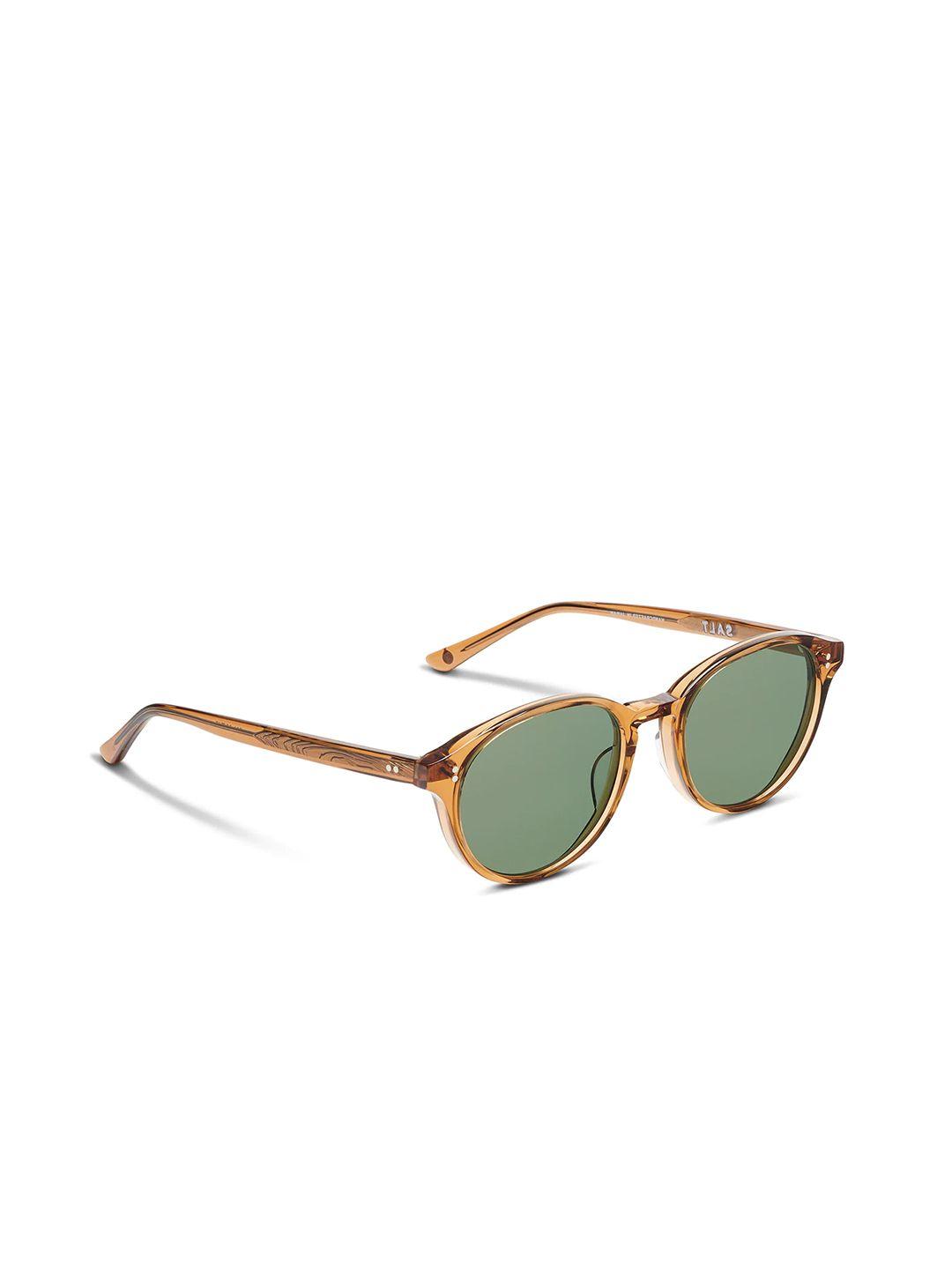 salt x jefferson whiskey oval sunglasses with polarised and uv protected lens
