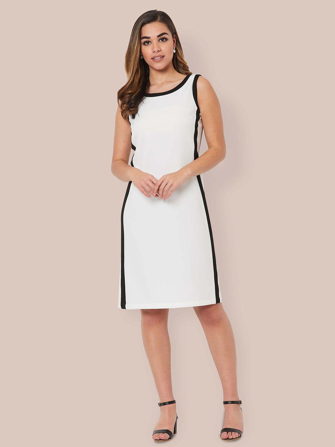 salt attire round neck sheath dress