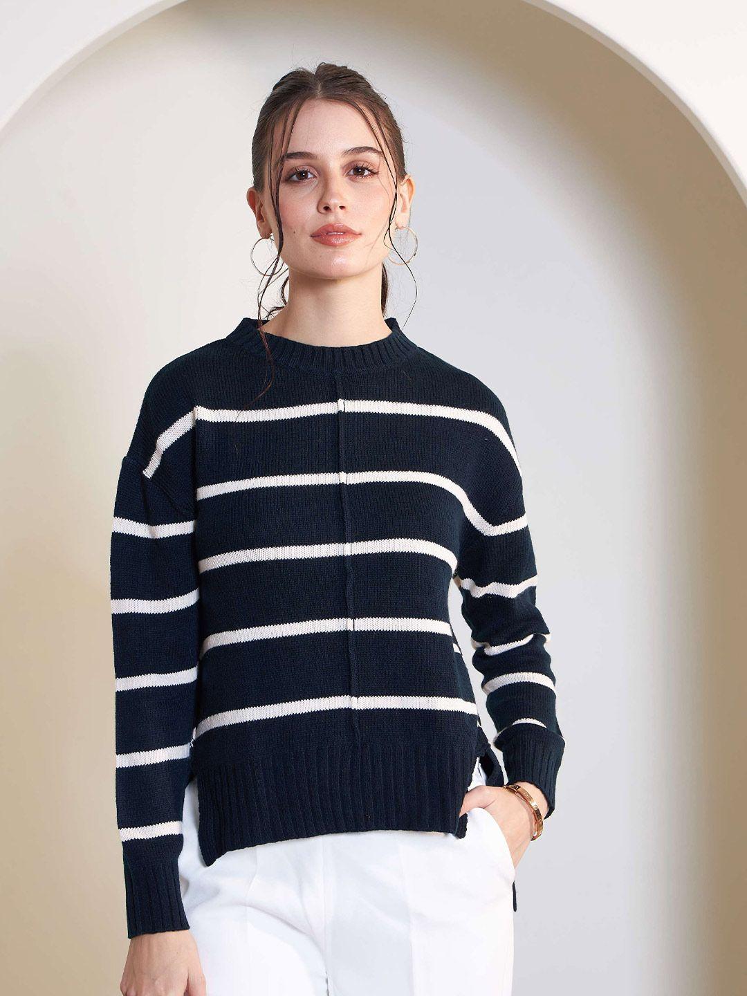 salt attire striped long sleeves pullover