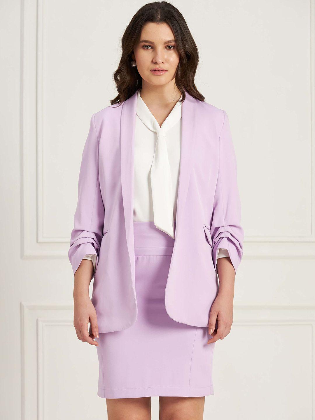 salt attire tailored fit shawl collar open front blazer