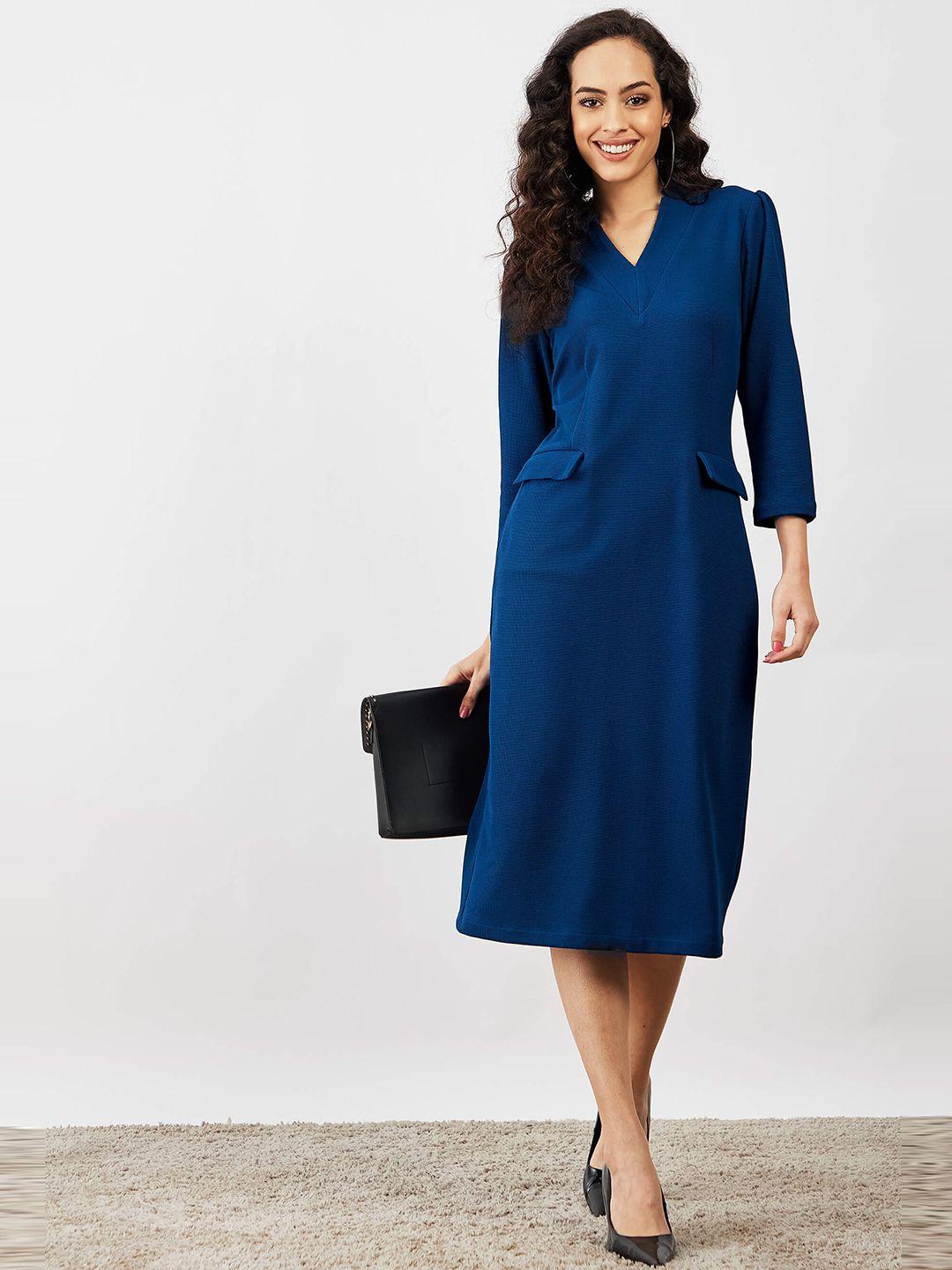 salt attire v-neck a-line dress