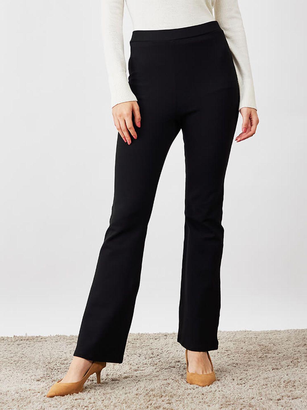 salt attire women high-rise bootcut trousers