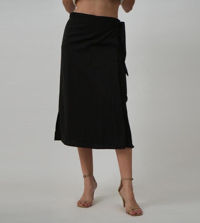 saltpetre black summer essentials wrap skirt