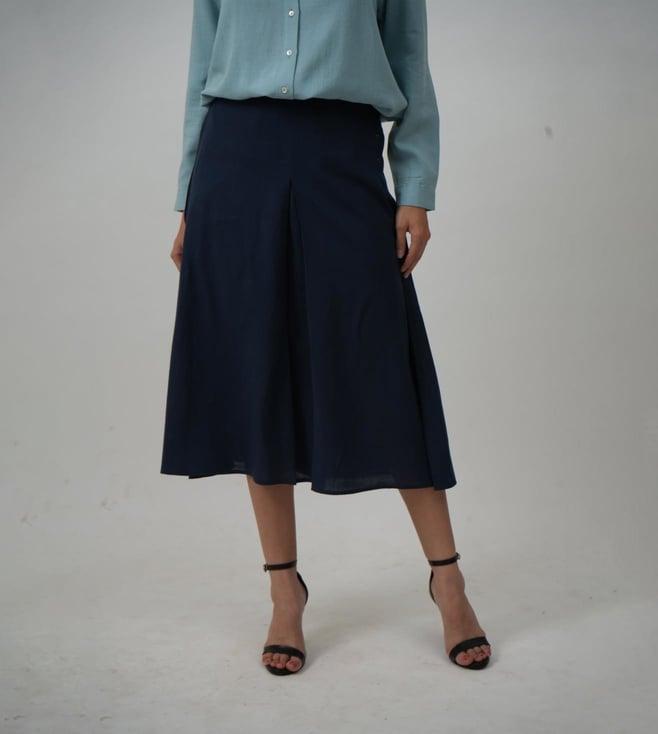 saltpetre navy blue summer essentials bridget box skirt