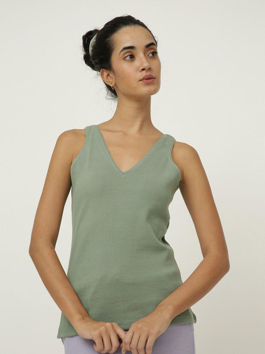 saltpetre women v-neck organic cotton slim fit t-shirt