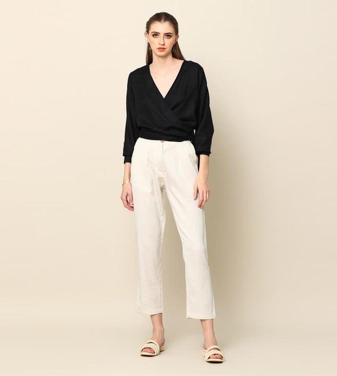 saltpetre black and white moss top with pant