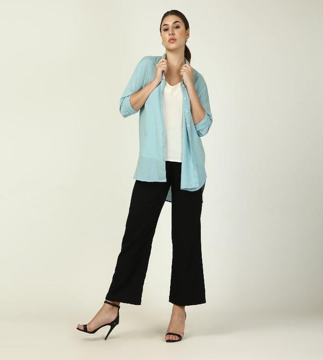 saltpetre blue and black jessica shirt with top and pant