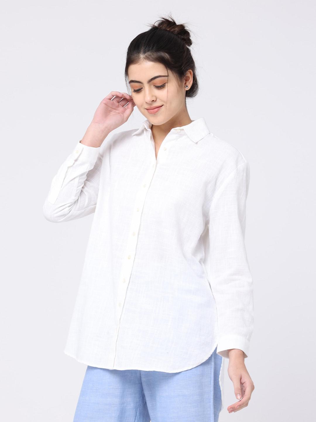 saltpetre classic opaque organic cotton casual shirt