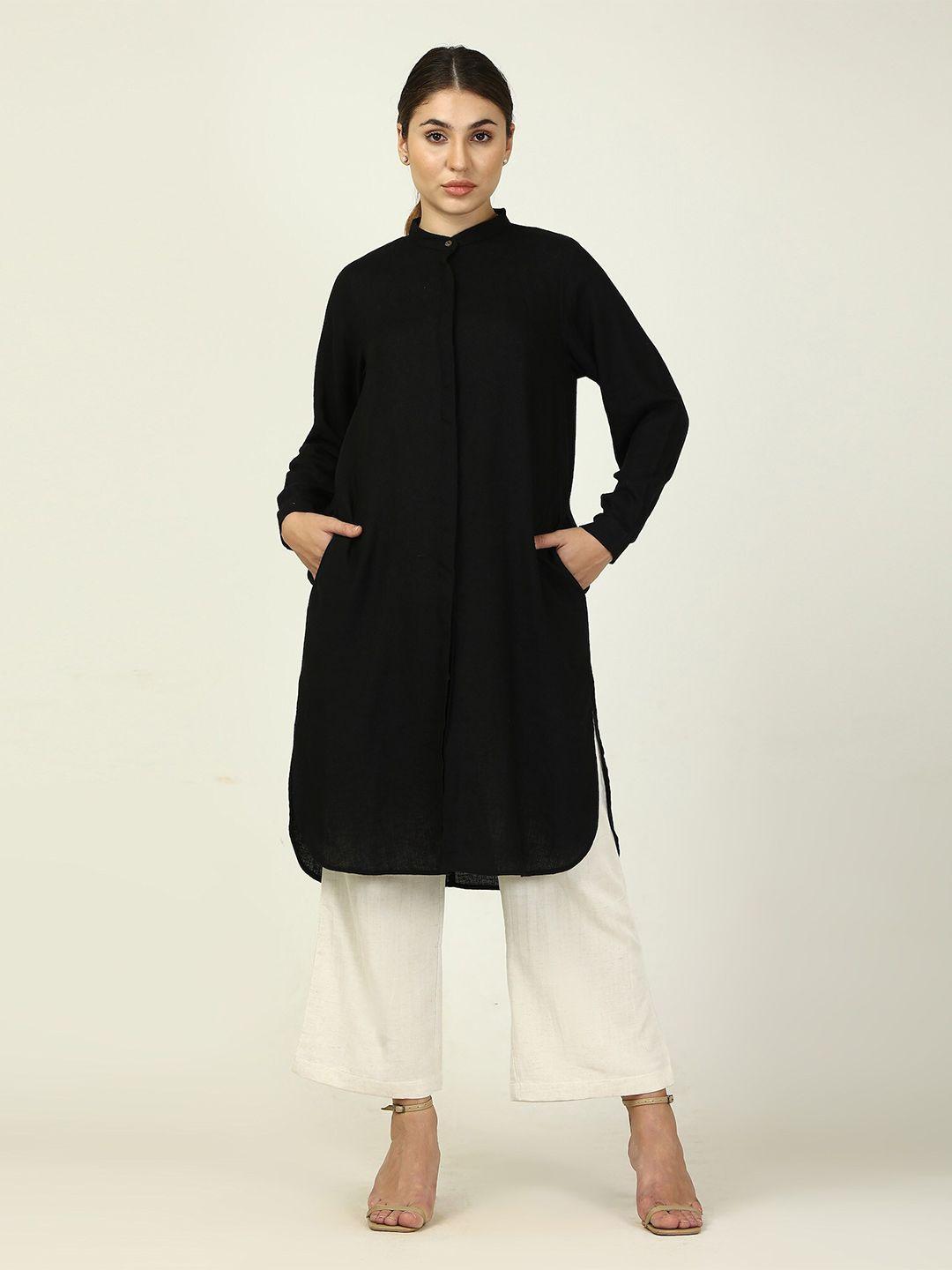 saltpetre long sleeves straight kurta with trouser