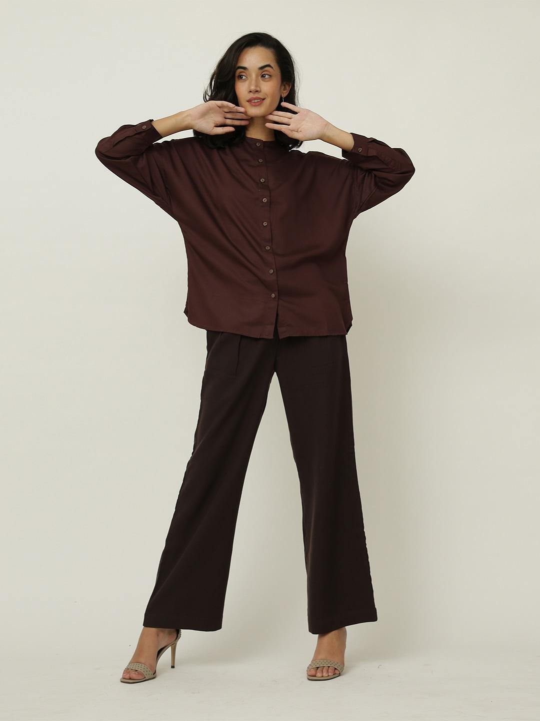 saltpetre organic cotton shirt with trousers co-ords