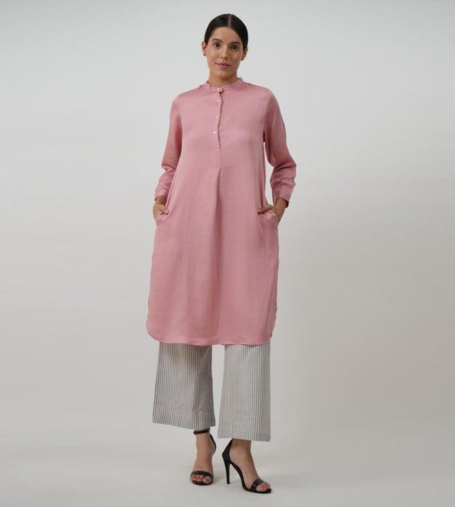 saltpetre pink summer essentials pleated tunic