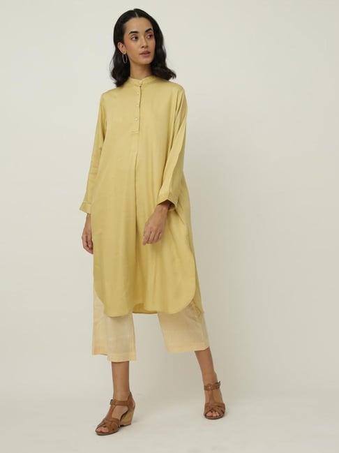 saltpetre pleated tunic - yellow