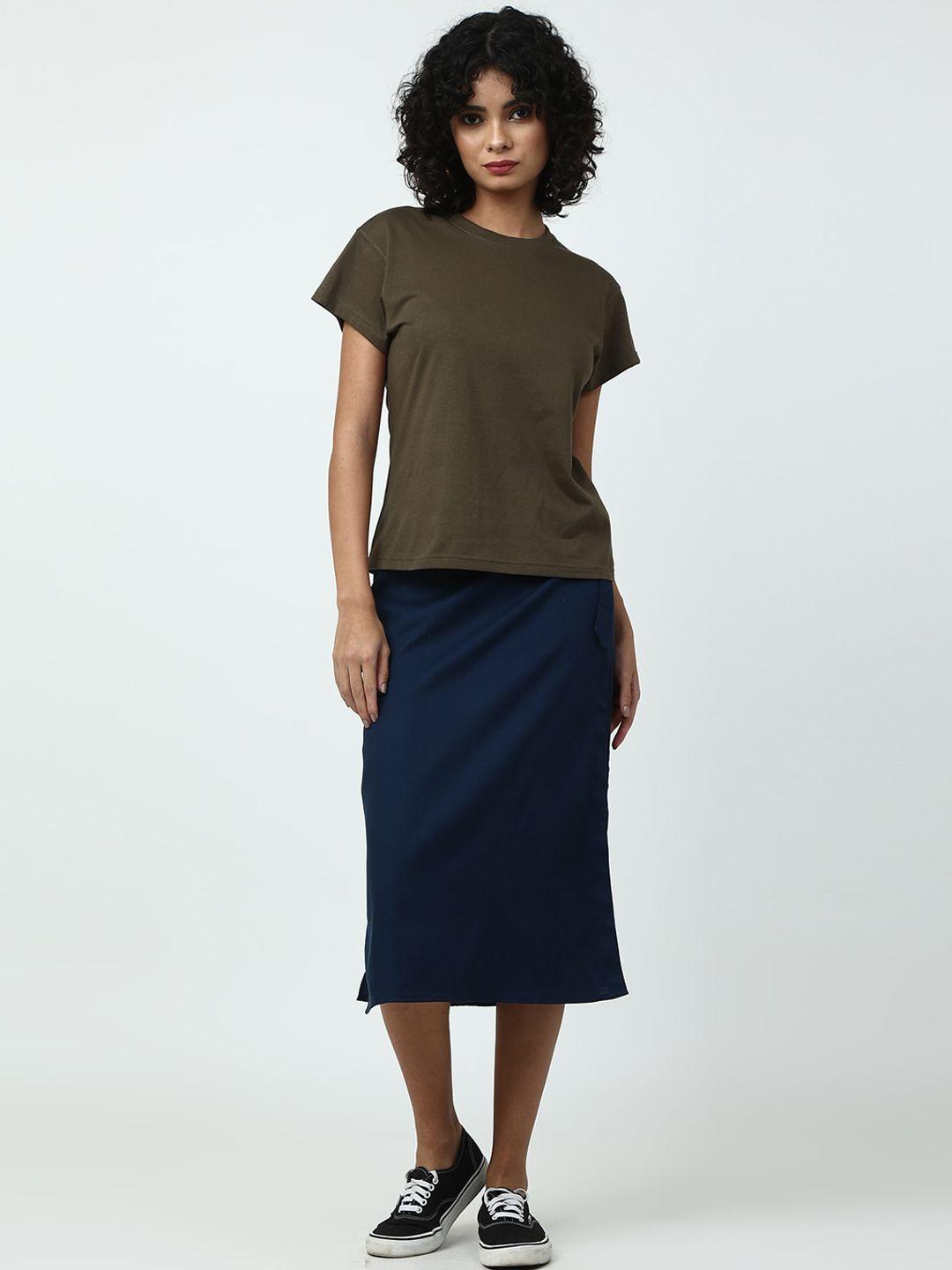 saltpetre round neck short sleeves organic cotton t-shirt with skirt