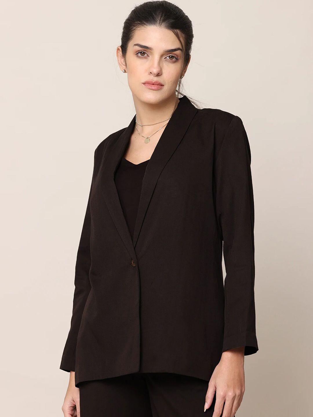 saltpetre single-breasted comfort-fit casual blazer