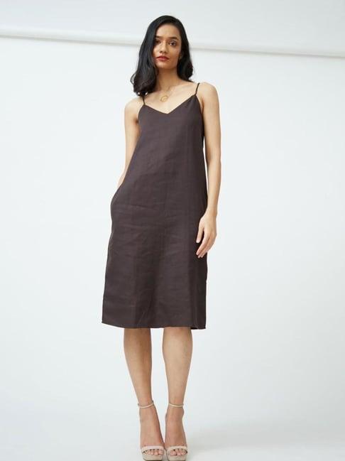 saltpetre slip dress - maroon