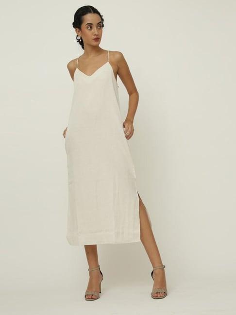 saltpetre slip dress - white