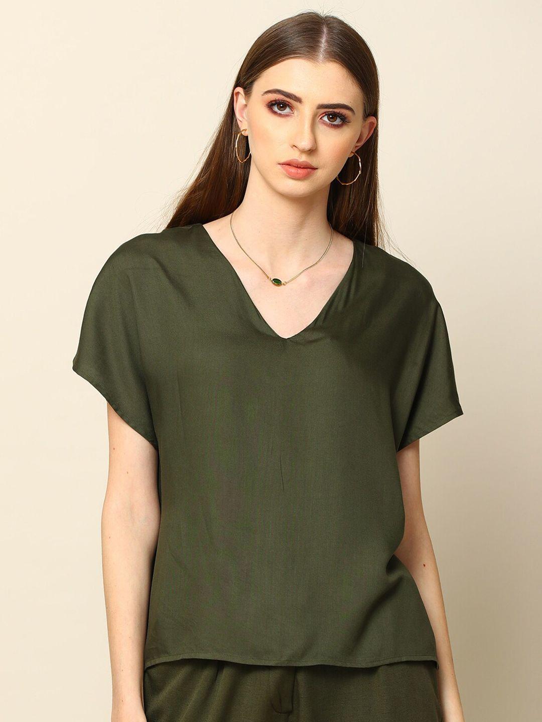 saltpetre v-neck modal top with trouser