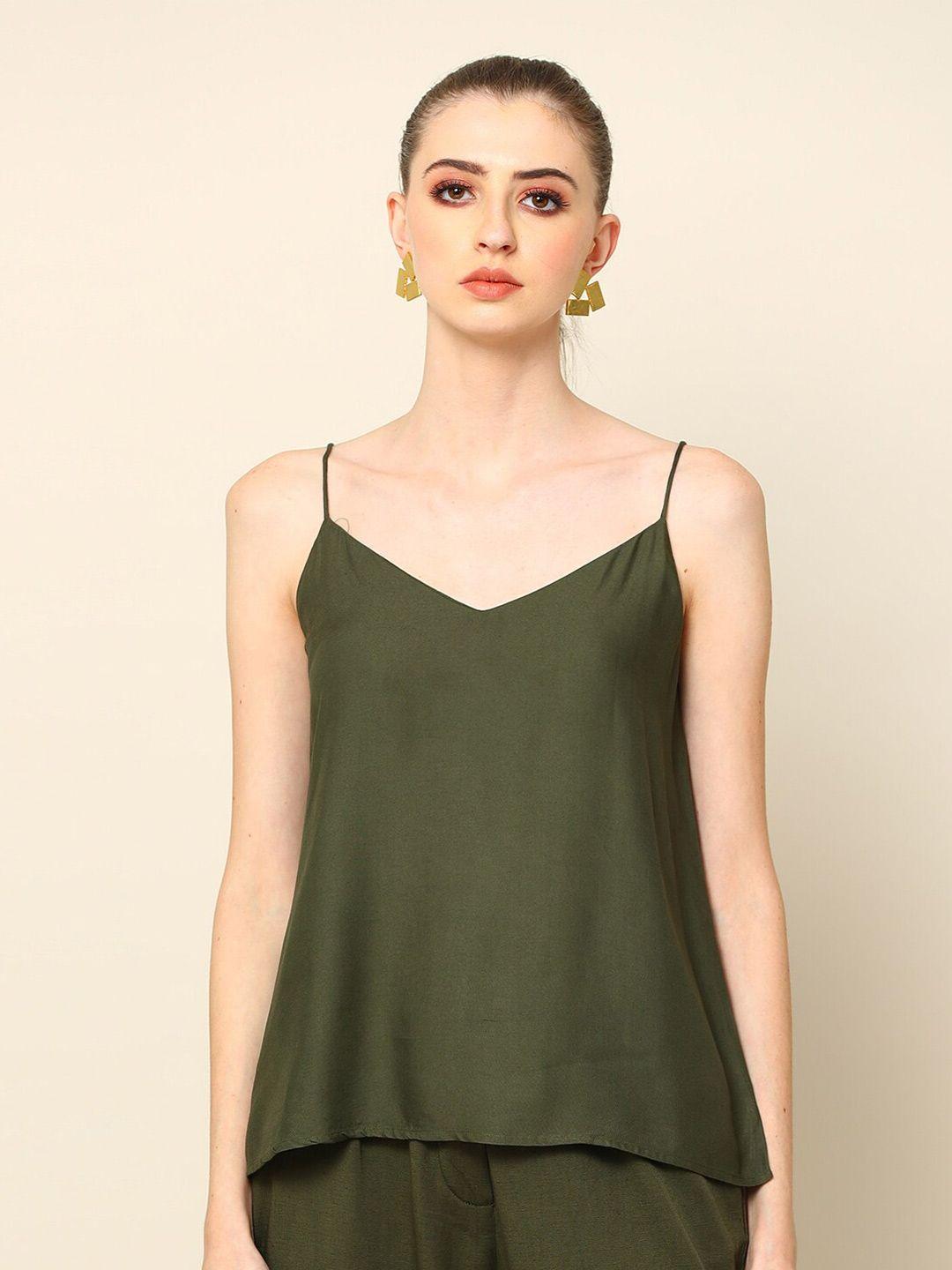 saltpetre v-neck sleeveless top