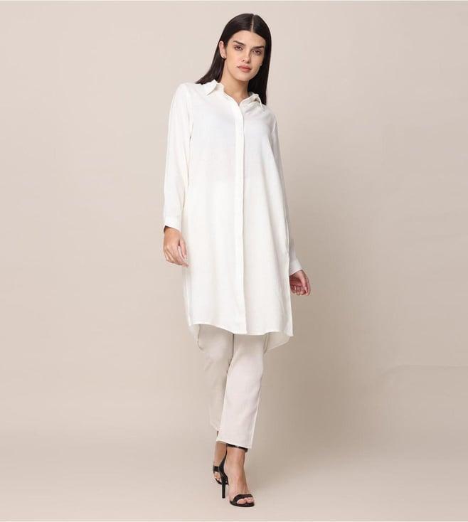saltpetre white sardaar tunic with pants