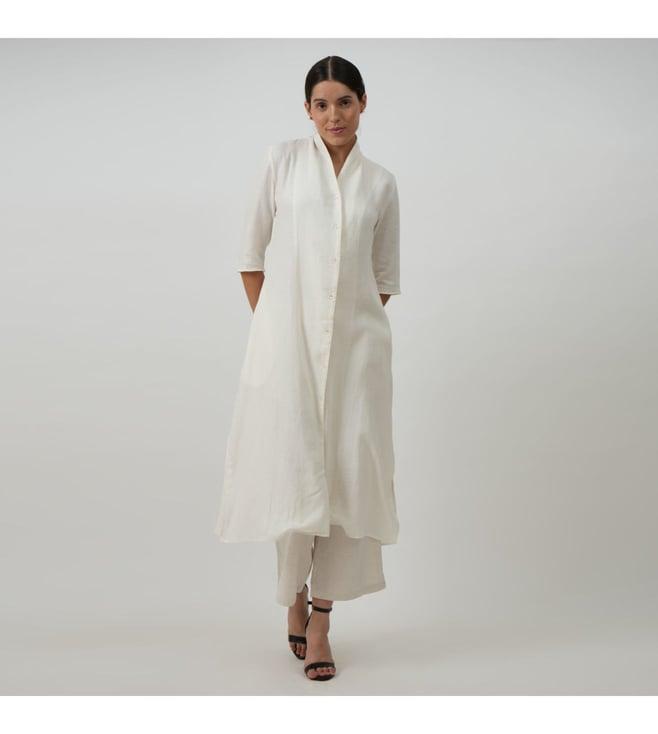 saltpetre white summer essentials drape neck long tunic