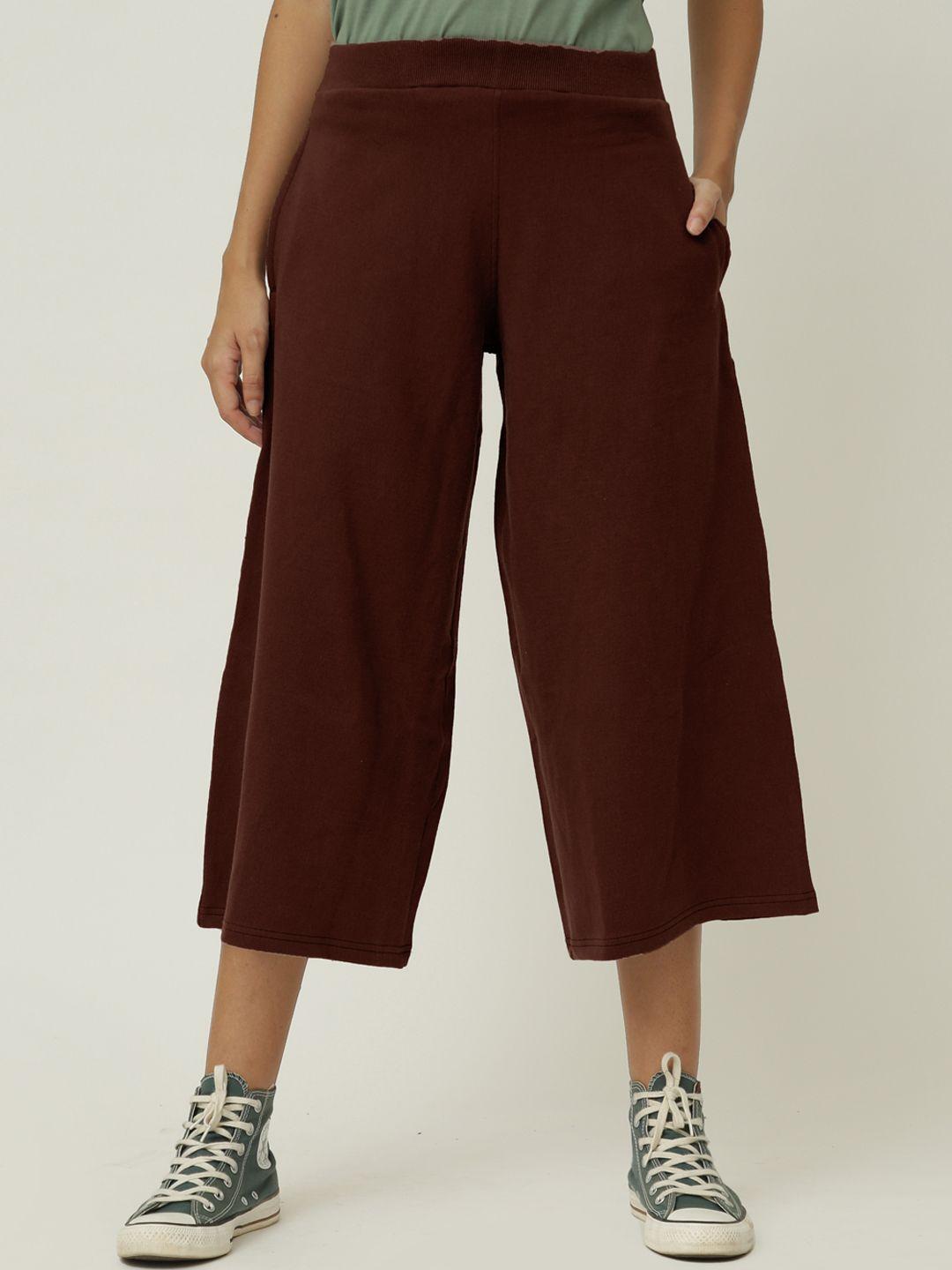 saltpetre women relaxed cropped organic cotton culottes trousers