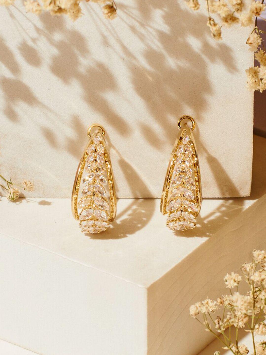 salty gold-plated contemporary studs earrings