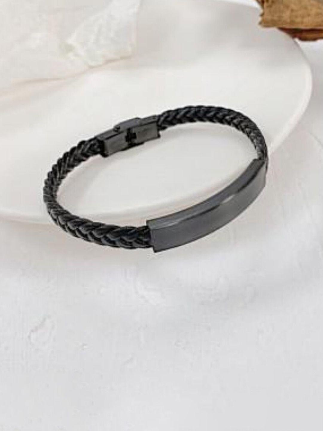 salty men black link bracelet