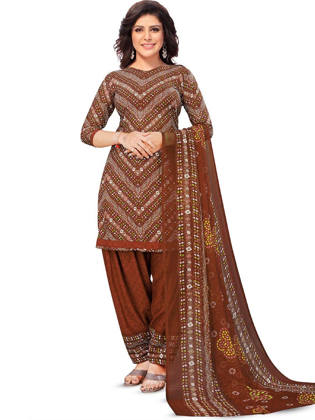 salwar studio bandhani printed unstitched dress material