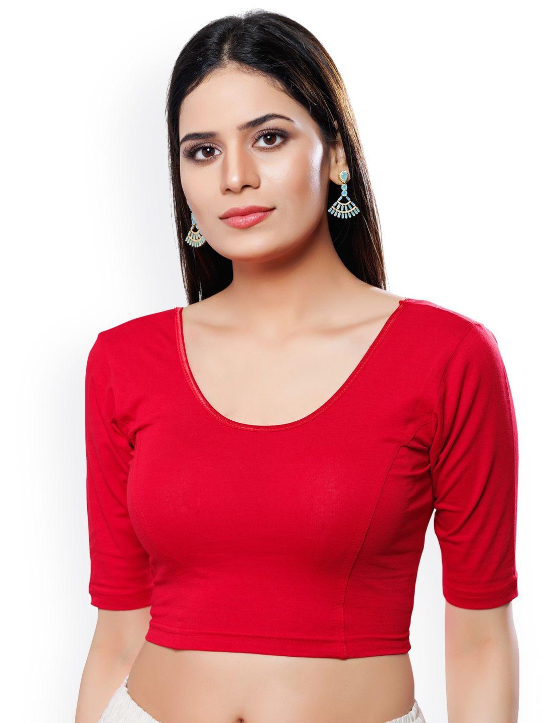 salwar studio cotton round-neck saree blouse