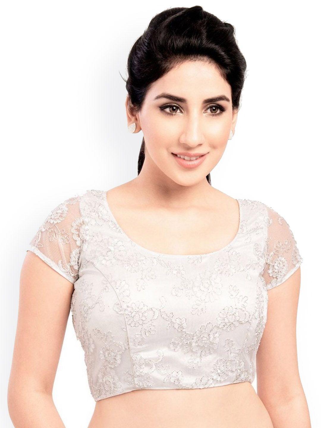 salwar studio embellished saree blouse