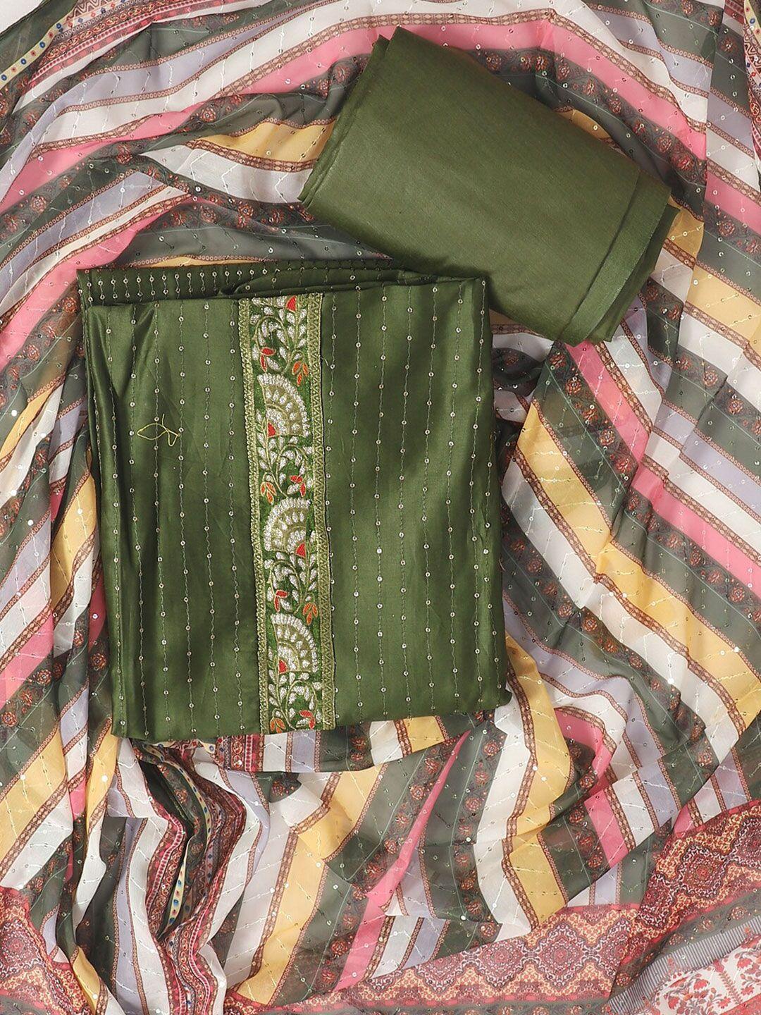 salwar studio embroidered art silk unstitched dress material