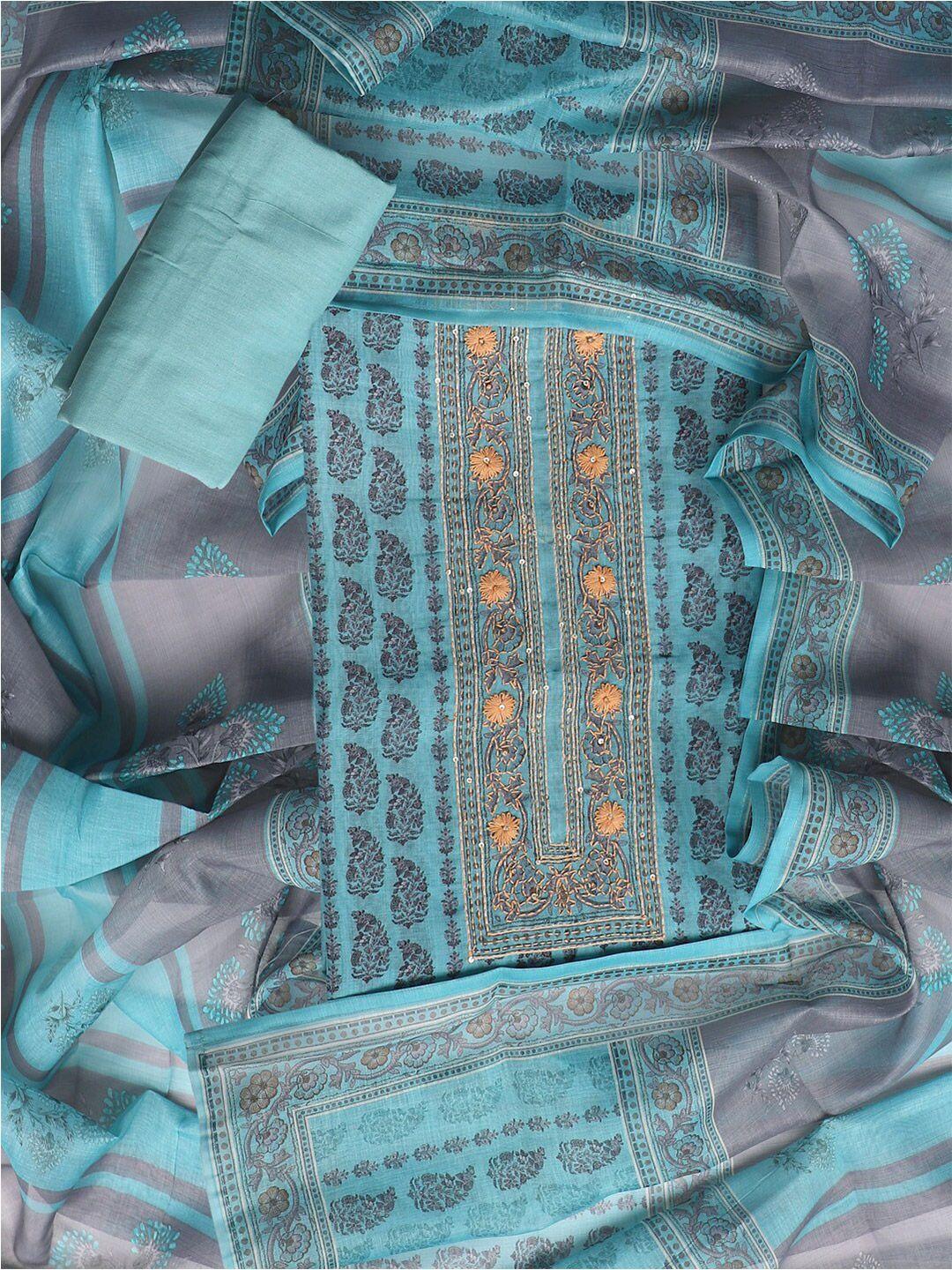 salwar studio ethnic motifs printed organza unstitched dress material