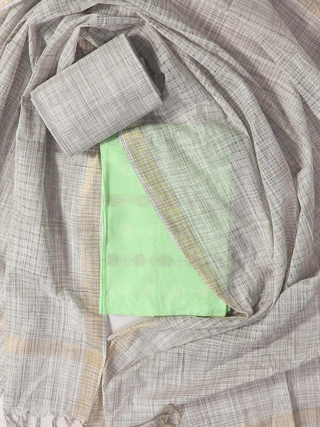 salwar studio geometric printed pure cotton unstitched dress material
