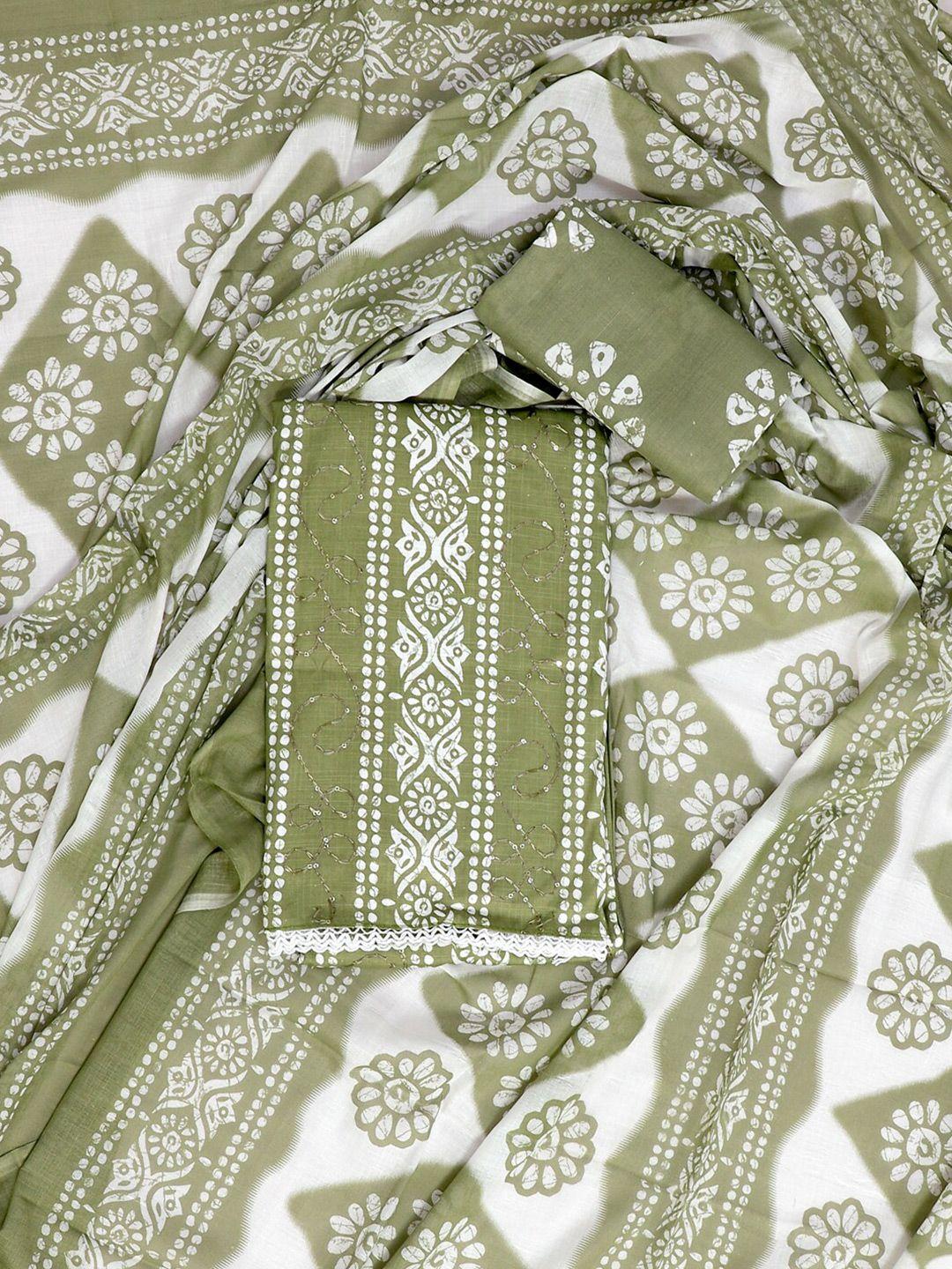 salwar studio printed pure cotton unstitched dress material