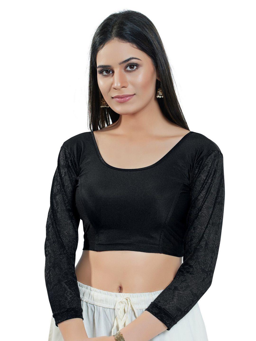 salwar studio stretchable cotton saree blouse