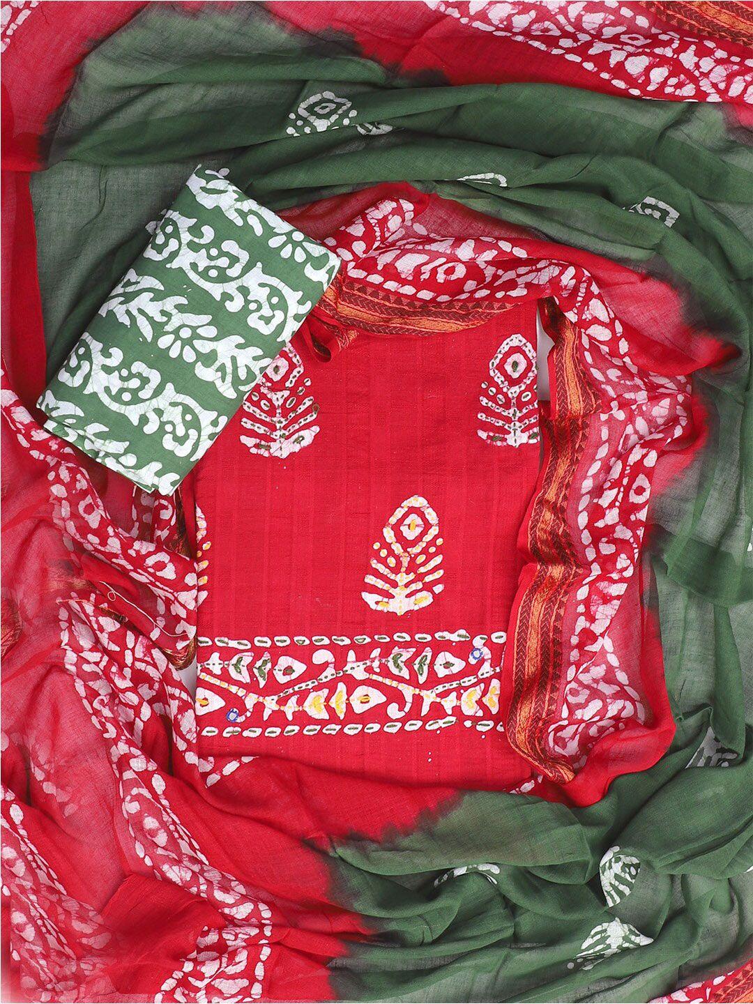 salwar studio batik printed pure cotton unstitched dress material