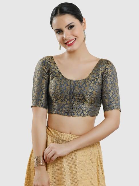 salwar studio blue embellished blouse