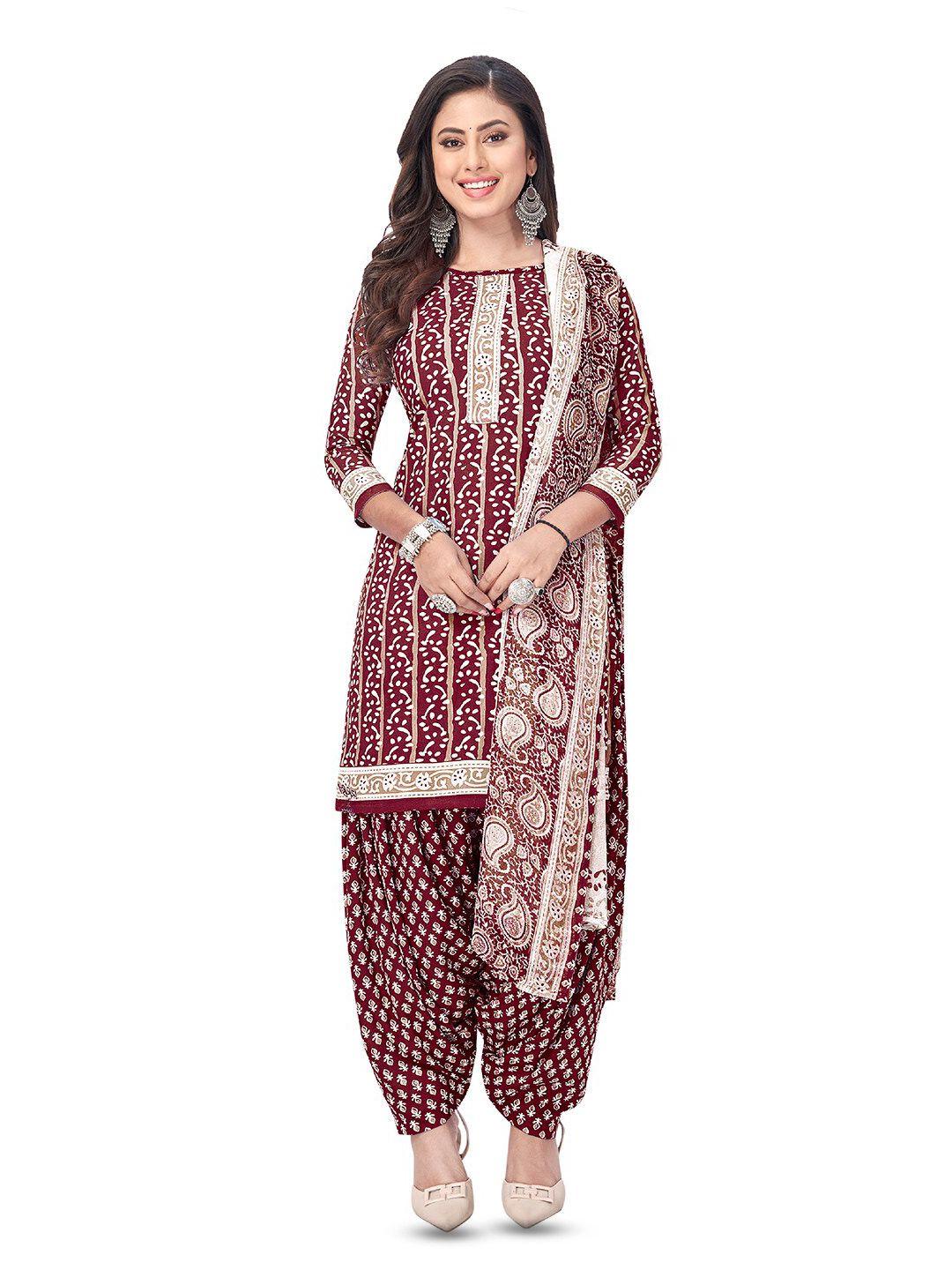 salwar studio ethnic motifs printed unstitched dress material