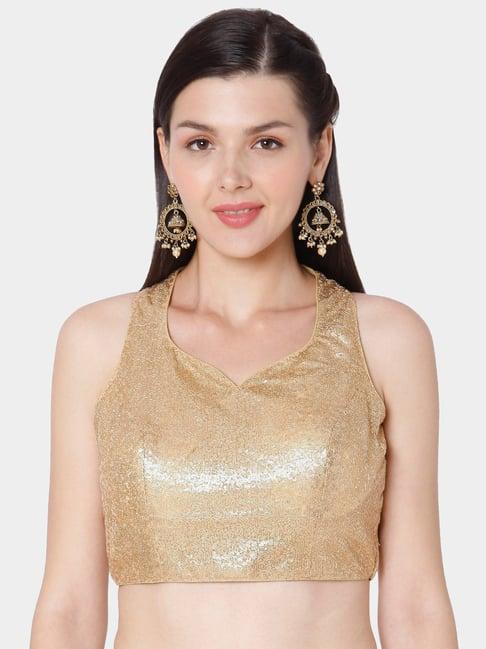 salwar studio gold textured blouse