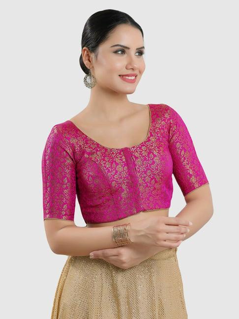 salwar studio pink embellished blouse