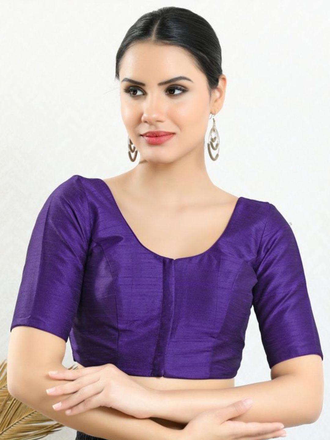 salwar studio readymade art silk saree blouse