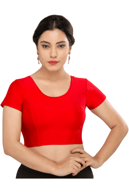 salwar studio red round neck blouse