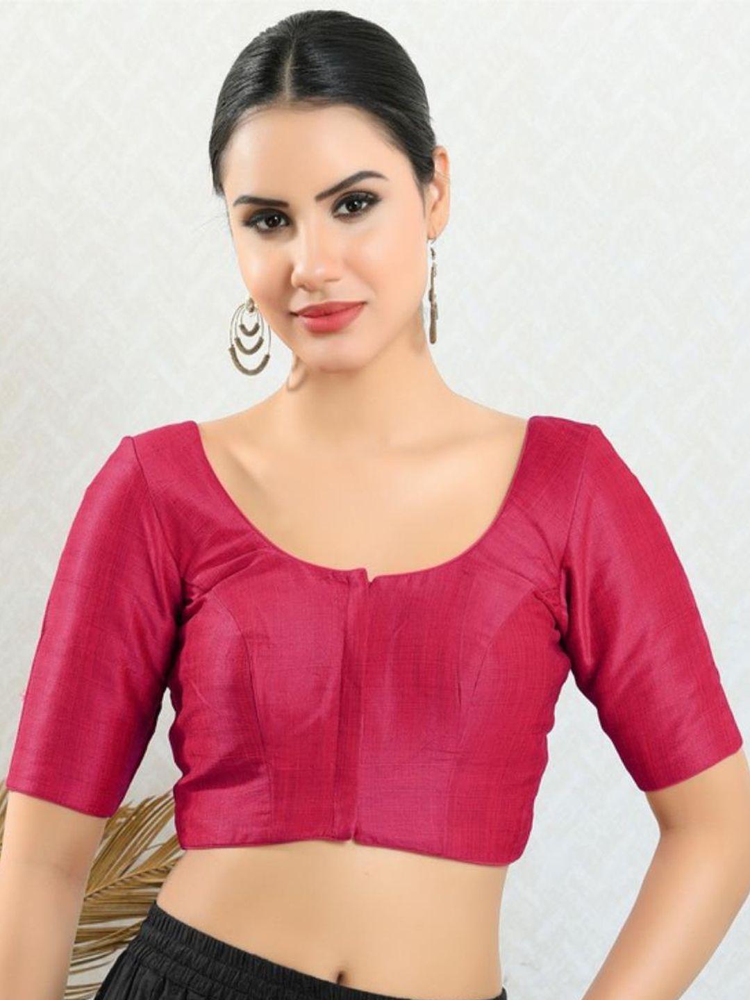 salwar studio round neck padded readymade saree blouse