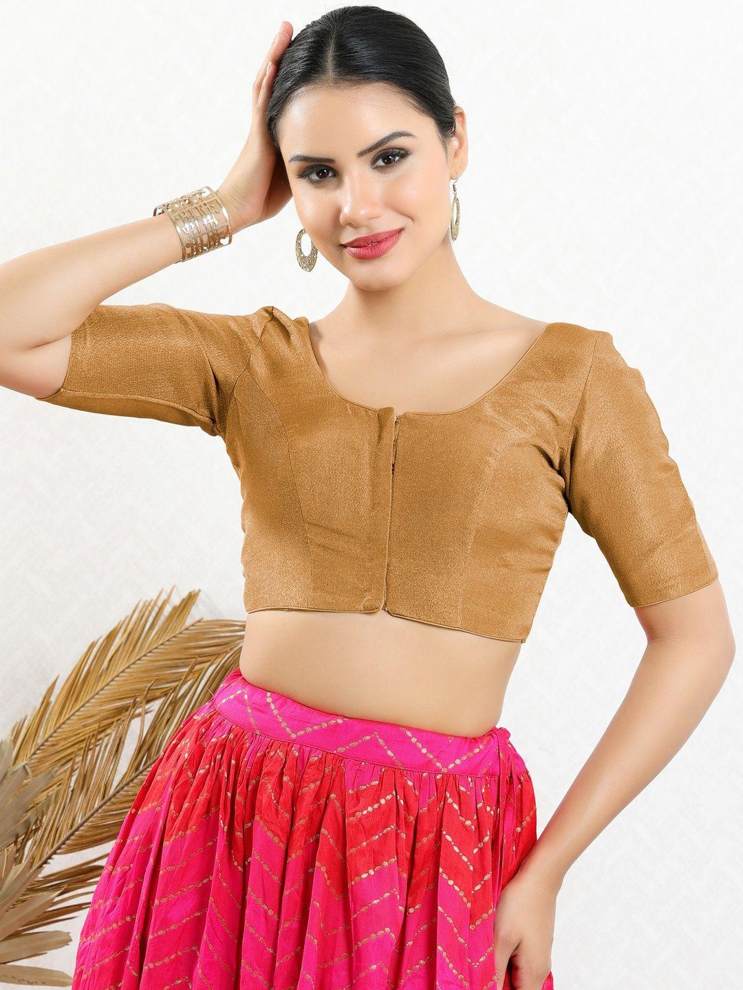 salwar studio short sleeves silk shimmer saree blouse