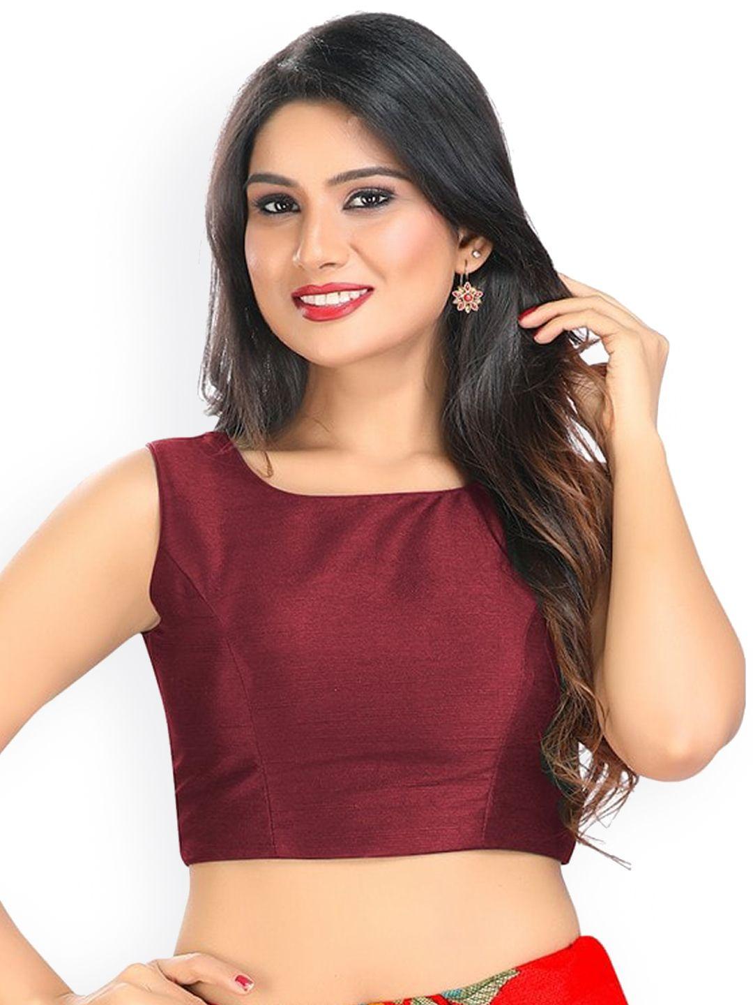 salwar studio sleeveless silk saree blouse