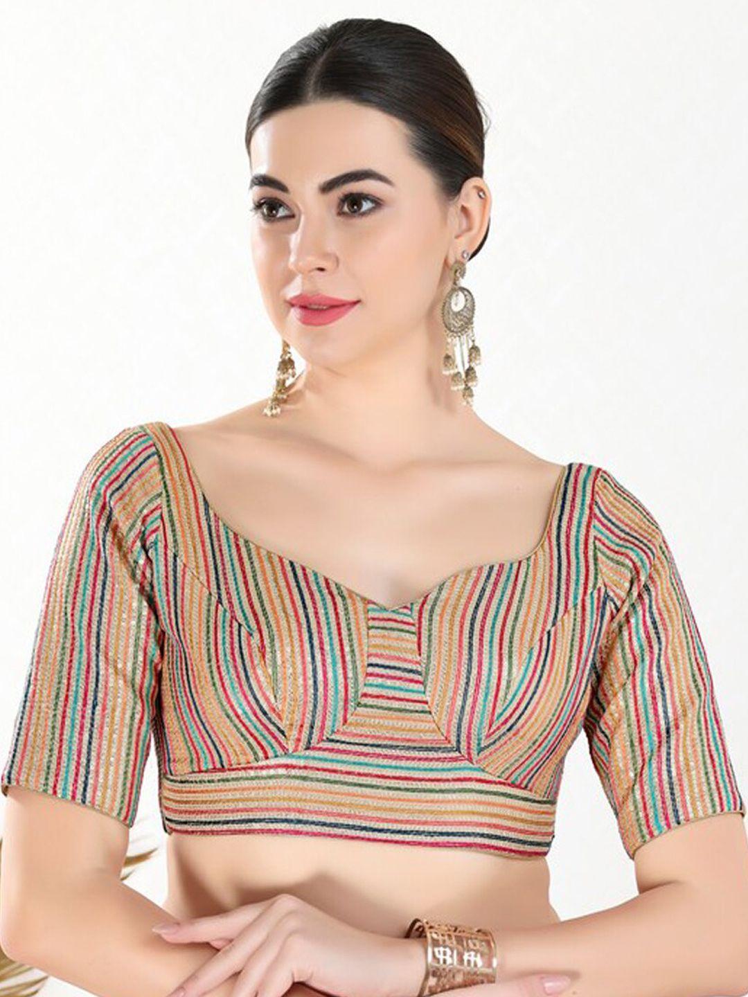 salwar studio striped saree blouse